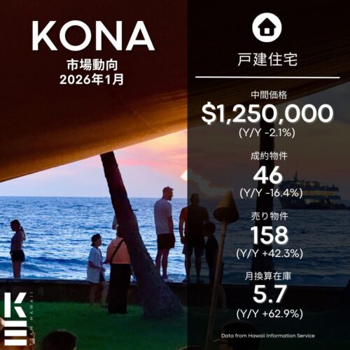 ハワイ島戸建住宅市場まとめ　2026年1月